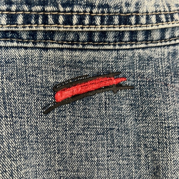 Y2K FUBU Blue Jean Jacket women’s size 2X - Picture 8 of 10